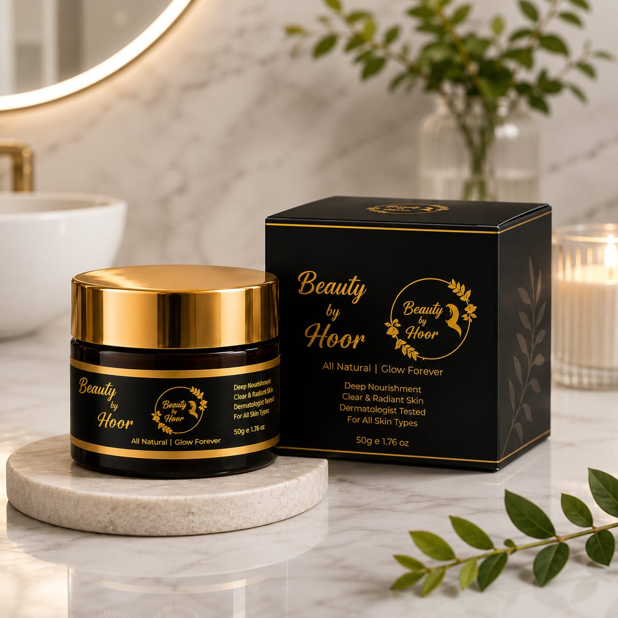 Beauty by Hoor Natural Glow Cream – Premium Brightening Face Cream (50g)