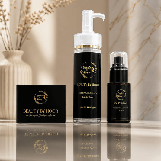 Beauty by Hoor 3-Step Skincare Set | Face Wash + Serum + Glow Cream